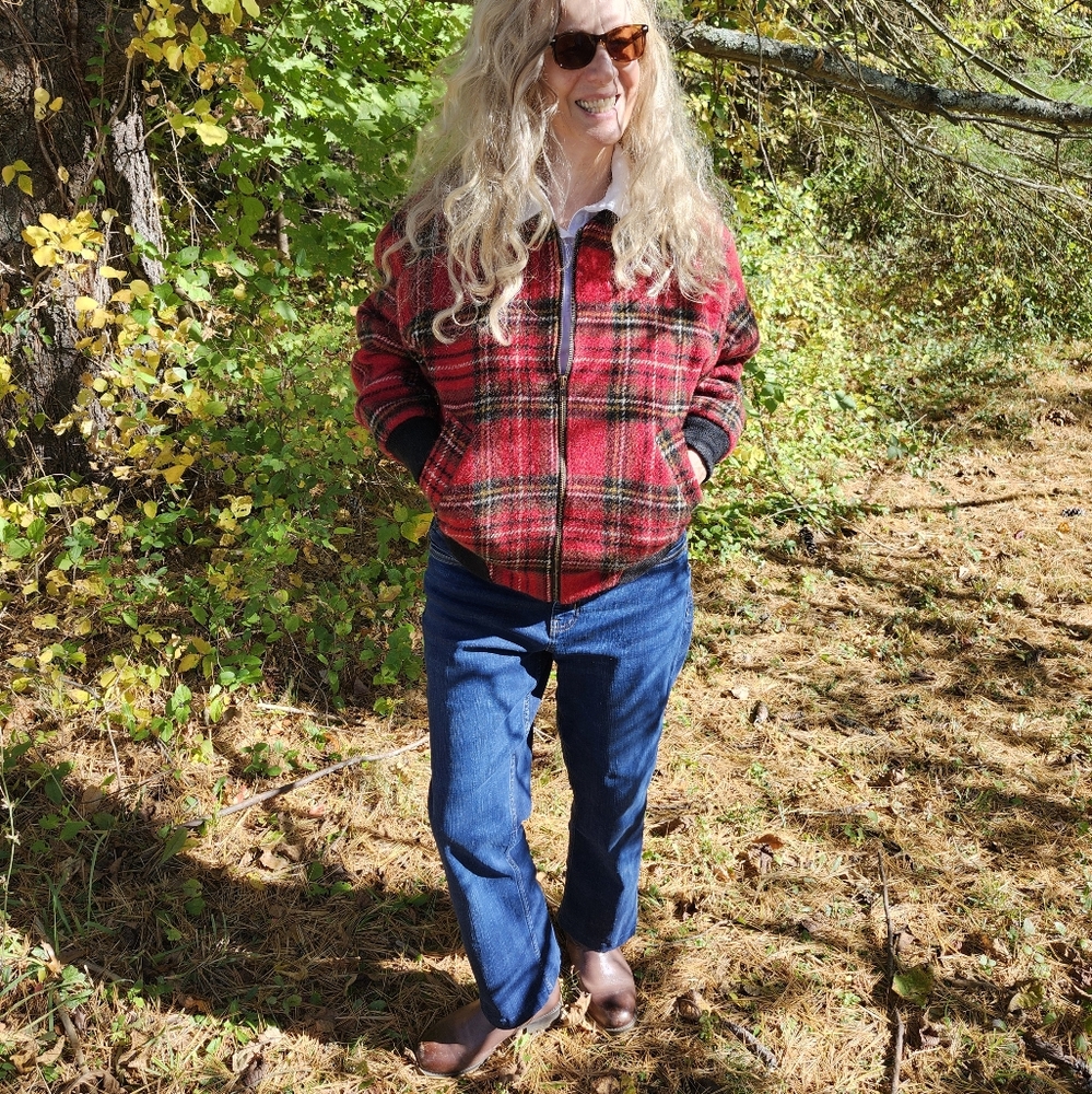 Woolrich Ex Cond & Pro Cleaned Plaid Wool Baseball Jacket, $105